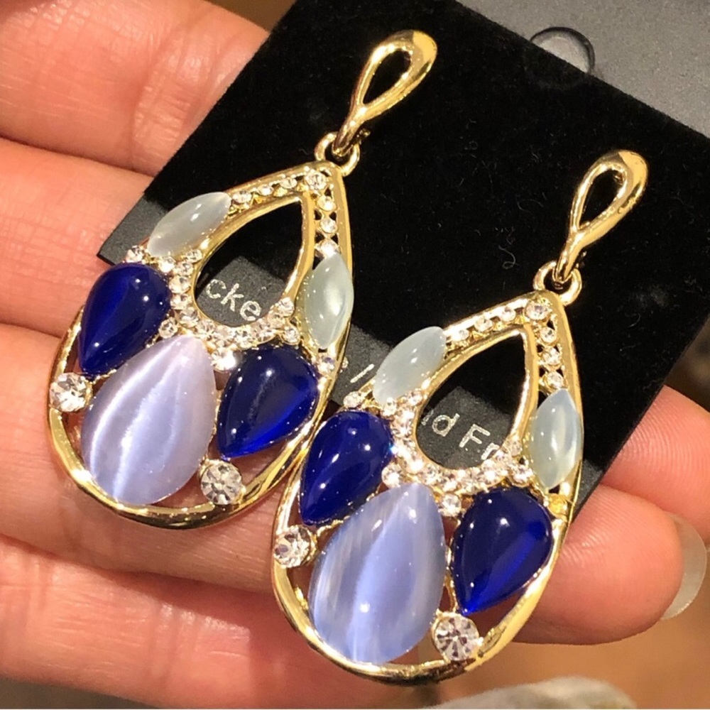 Multi Color Gold Plated Earrings